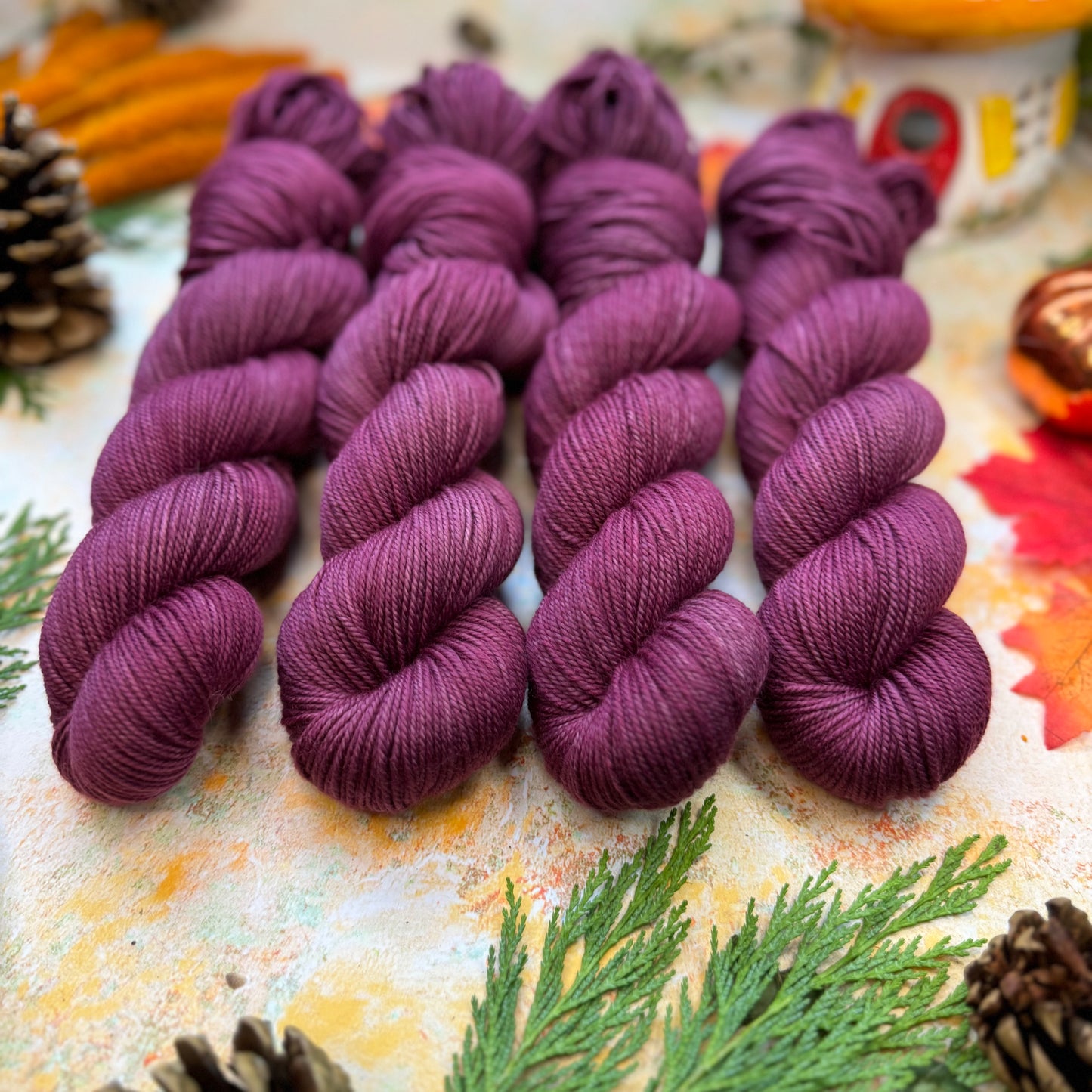 Loganberry - Yak Silk DK - Season of Magic Collection - Hand Dyed Yarn - Ready to Ship