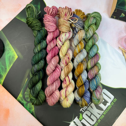 Wicked Musicals Collection Mini skeins x 5 - Hand Dyed Yarn - Dyed to Order (6-8 weeks) - NEW