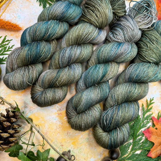 Acorn - Yak Silk 4 Ply - Season of Magic Collection - Hand Dyed Yarn - Ready to Ship