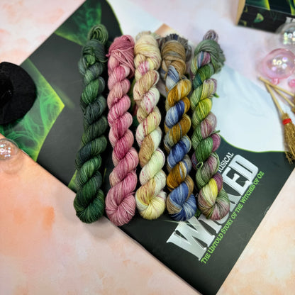 Wicked Musicals Collection Mini skeins x 5 - Hand Dyed Yarn - Dyed to Order (6-8 weeks) - NEW