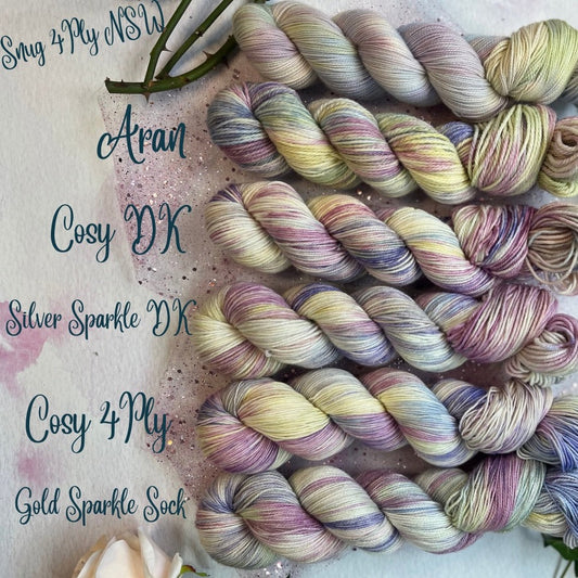Fairytale Castle - Silver Sparkle DK - Once Upon a Dream -  Hand Dyed Yarn - Ready to Ship