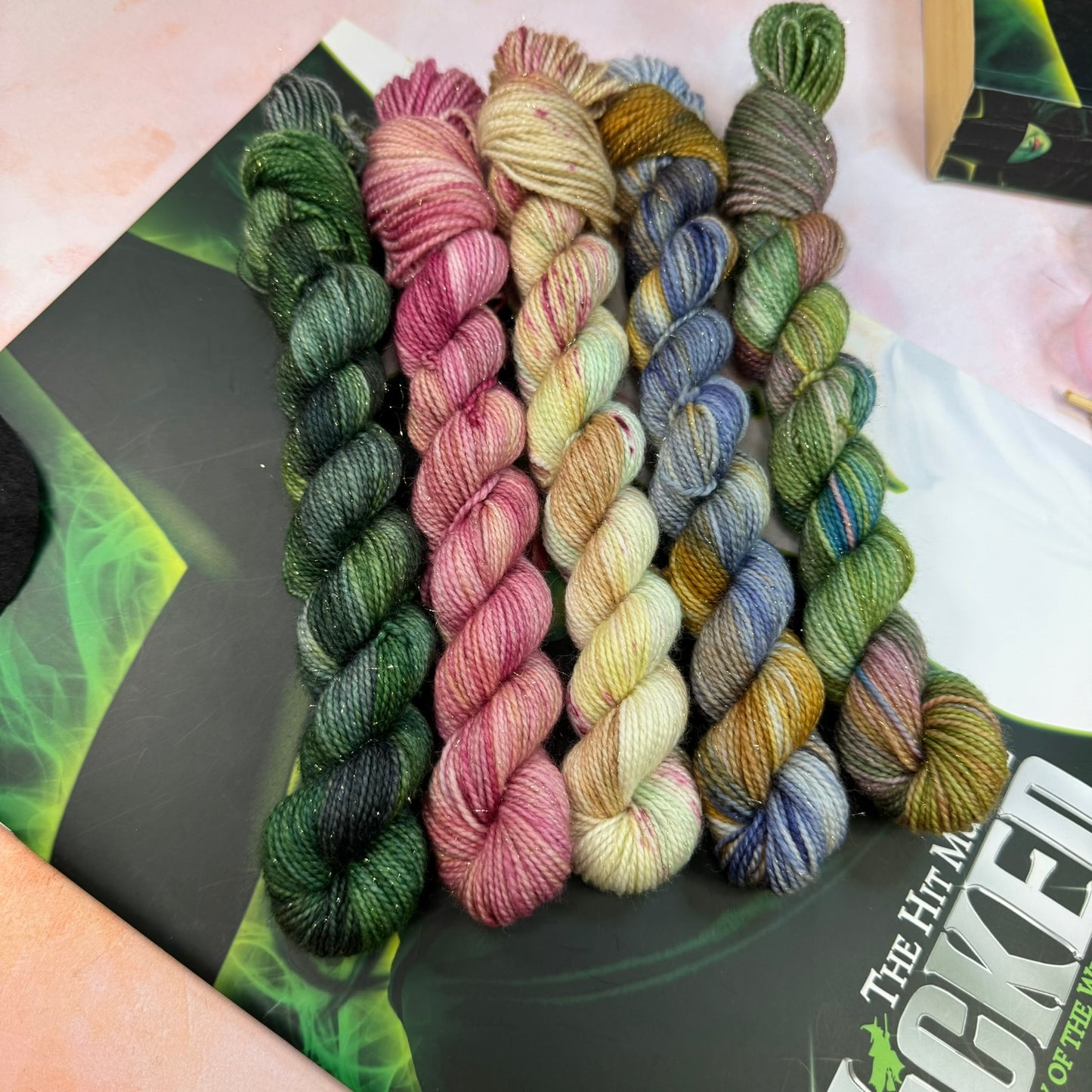 Wicked Musicals Collection Mini skeins x 5 - Hand Dyed Yarn - Dyed to Order (6-8 weeks) - NEW