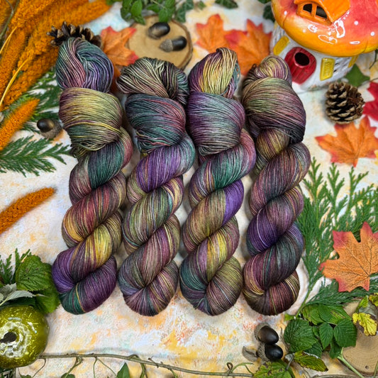 Crunching Leaves - Season of Magic Collection - Hand Dyed Yarn - Dyed to Order (6-8 weeks) - NEW