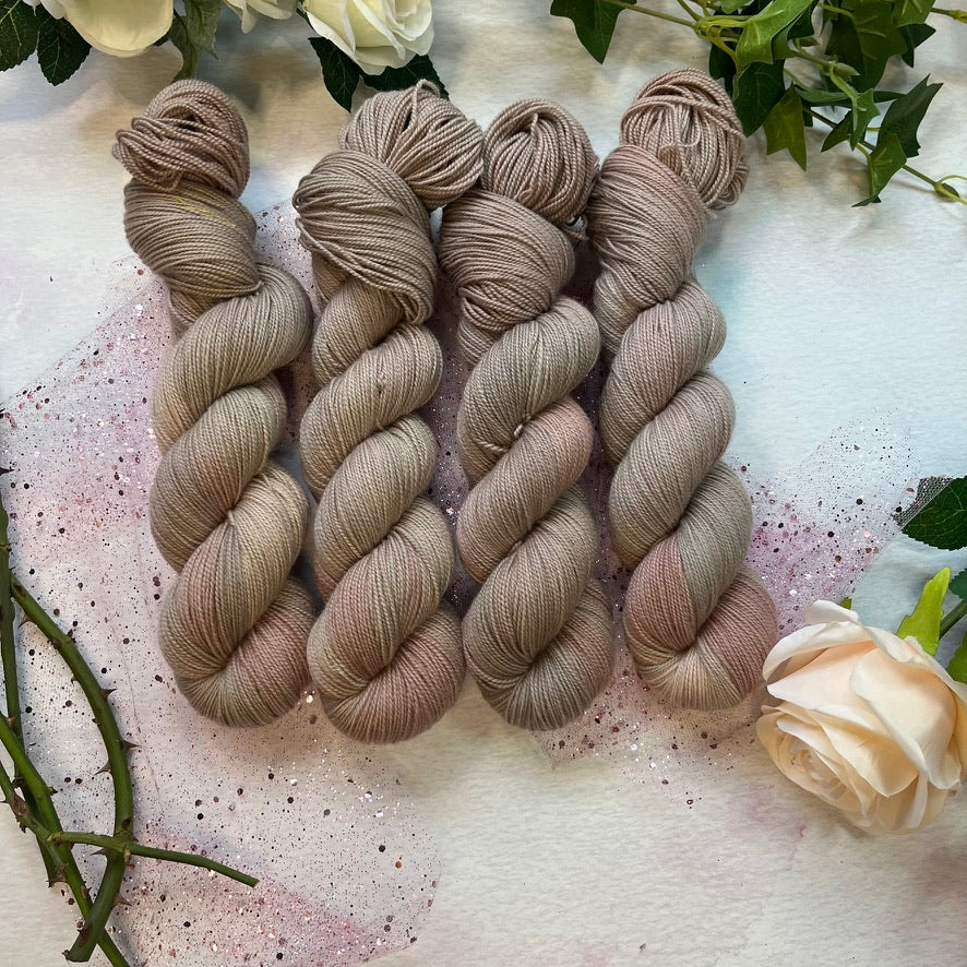Woodcutter's Cottage - Gold Sparkle Sock - Once Upon a Dream - Hand Dyed Yarn - Ready to Ship