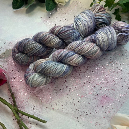 Aurora - Silver Sparkle DK - Once Upon a Dream  - Hand Dyed Yarn - Ready to Ship