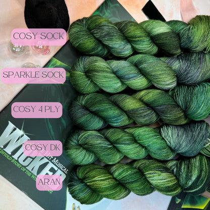 Elphaba - Wicked Musicals Collection - Hand Dyed Yarn - Dyed to Order (6-8 weeks) - NEW