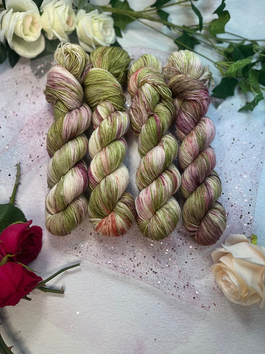 Briar Rose - Silver Sparkle DK - Once Upon a Dream - Hand Dyed Yarn - Ready to Ship