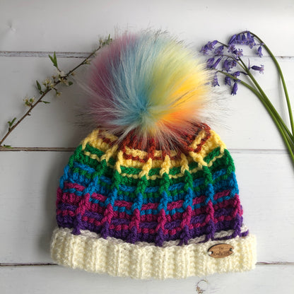 Waffle Stitch Crochet Hat pattern - Intermediate